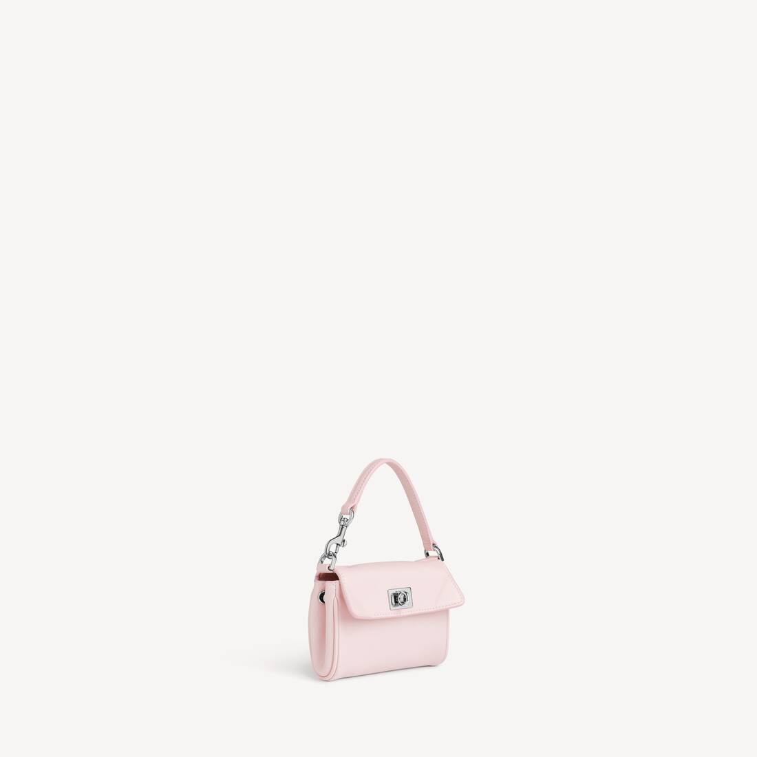 Colgante de Bolso Micro Rodeo para Mujer en Seda Rosa