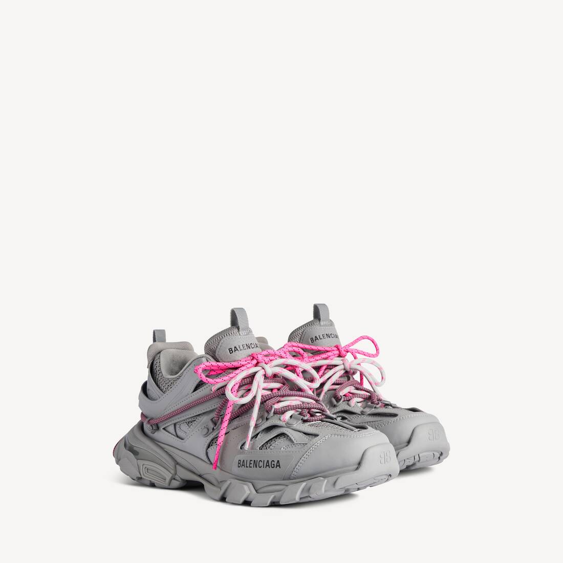 Zapatilla de pista y sendero para mujer en gris/rosa