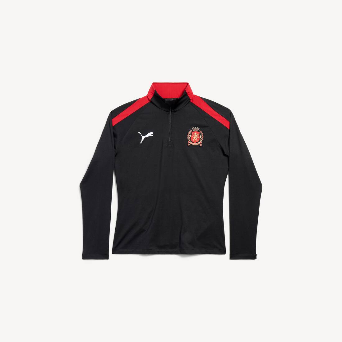 Camiseta de media cremallera Balenciaga x Puma en negro/rojo