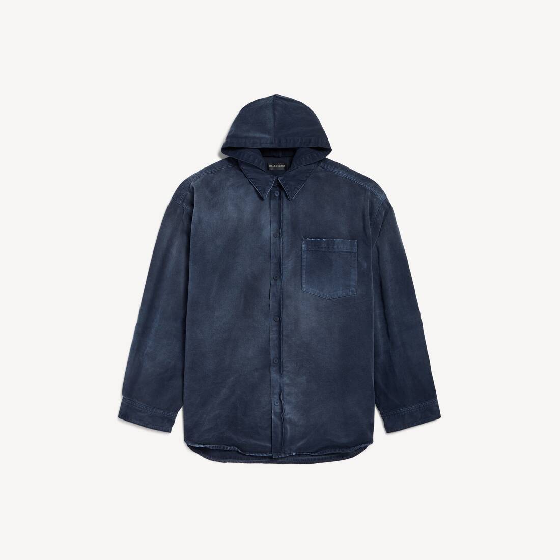 Chaqueta tipo camisa para hombre en azul marino/azul oscuro sucio
