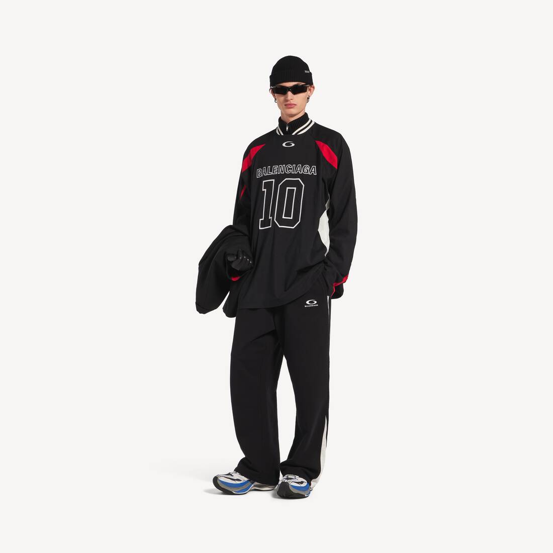 Hombre Balenciaga | Camiseta de manga larga oversize con colaboración NBA en negro/multicolor