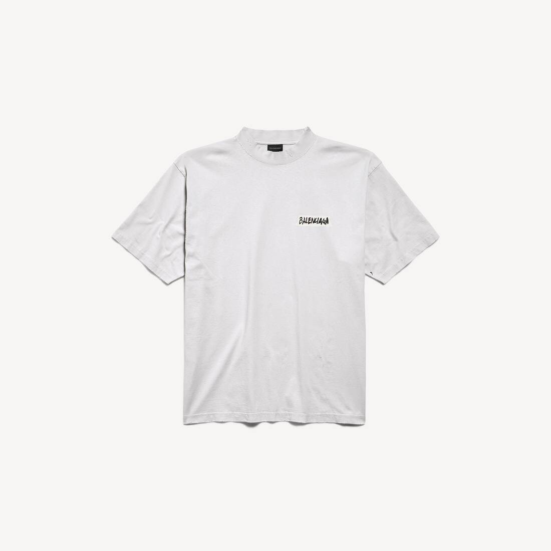 Camiseta para Hombre de Cinta de Enmascarar, Ajuste Medio en Blanco Sucio
