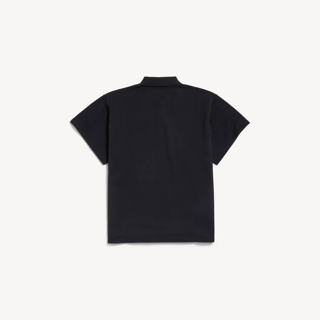Polo Oversized de Manga Corta Clásico de Laurel para Hombre en Negro