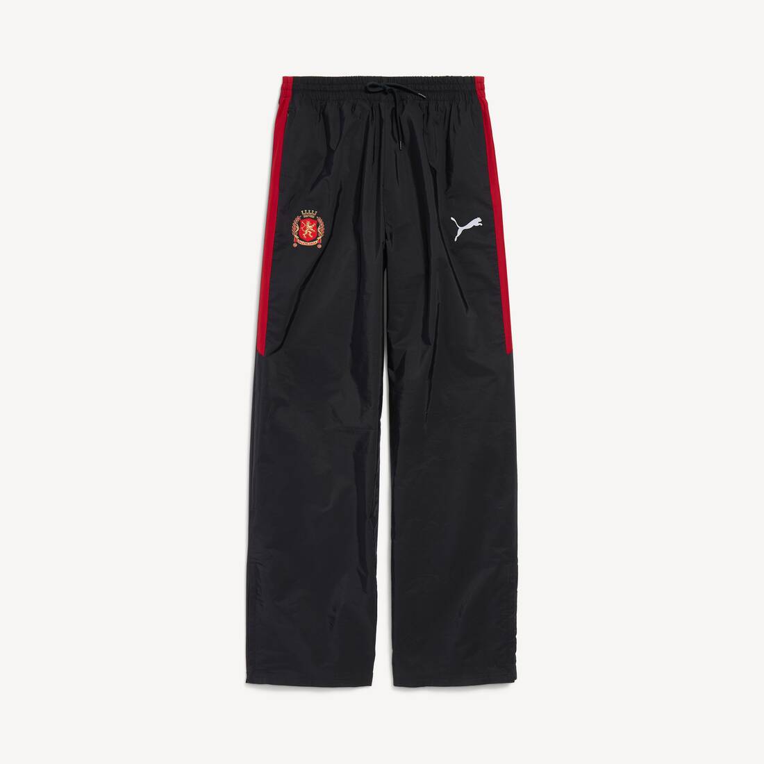 Pantalones de chándal grandes Balenciaga I Puma en negro/rojo