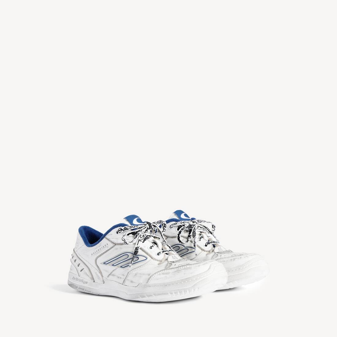 Zapatilla para Hombre Hamptons Usada en Blanco/Azul Oscuro/Gris