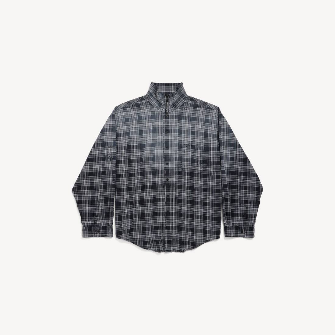 Camisa de botones para hombre en gris