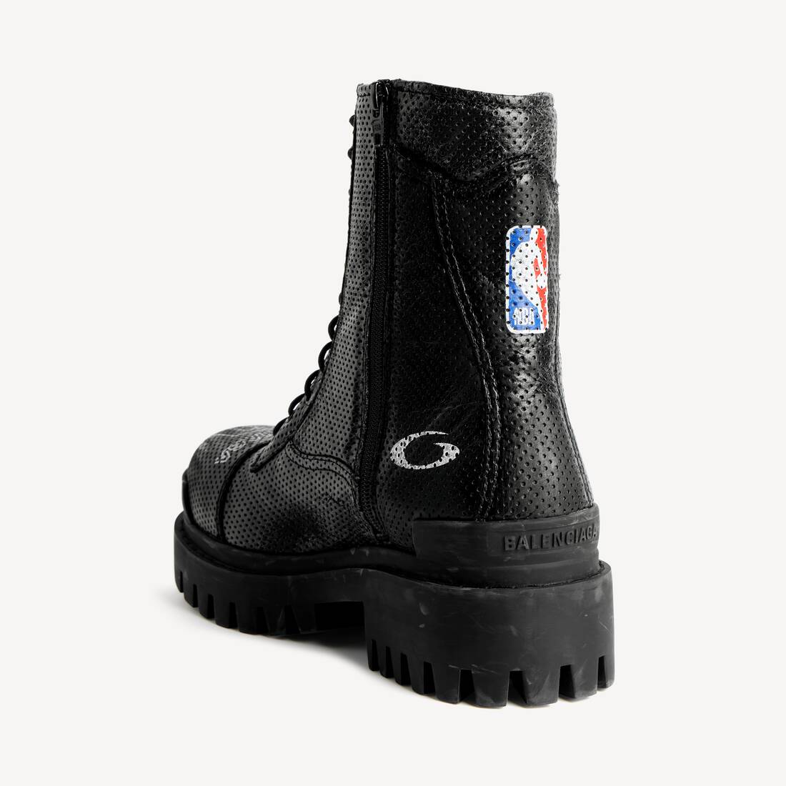 Botas de combate Balenciaga para hombre | Colaboración NBA en negro