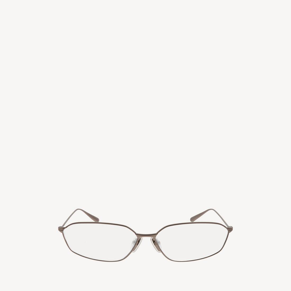 Gafas de sol ovaladas editoriales en plata