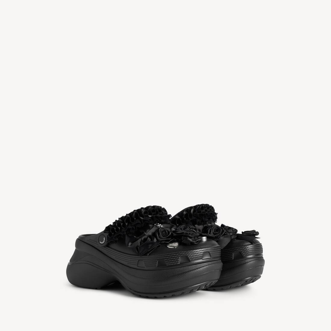 Mule Crocs™ para mujer con Jibbitz™ en negro