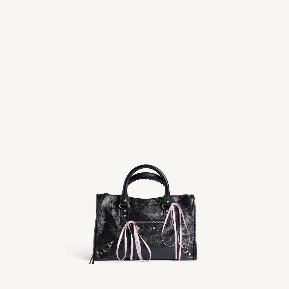 Bolso Le City Pequeño para Mujer en Negro/Rosa Petalo