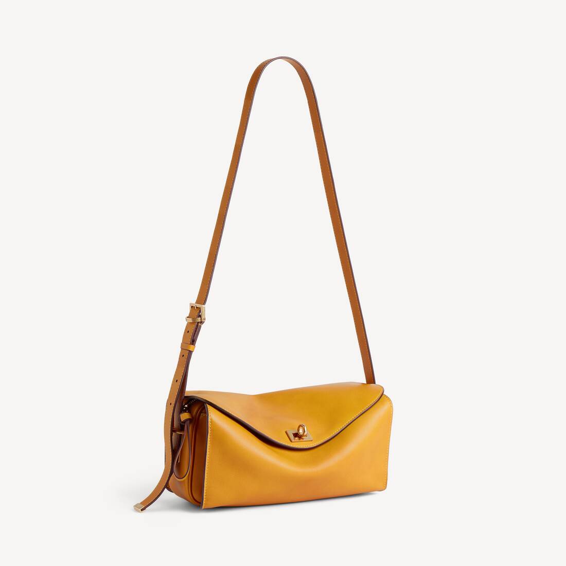 Bolso de hombro Le 7 para mujer mediano en curry