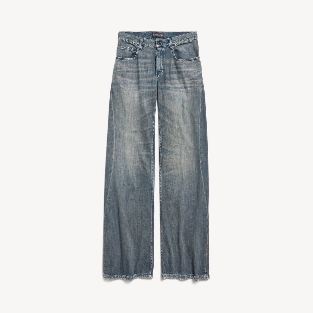 Pantalones de pierna ancha para mujer en azul