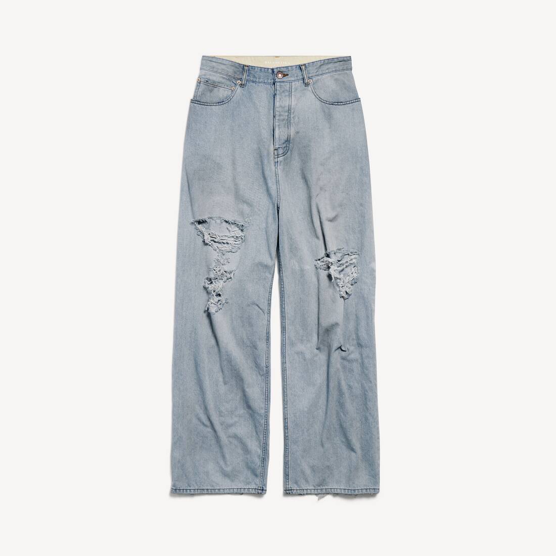 Pantalones holgados para mujer en azul claro