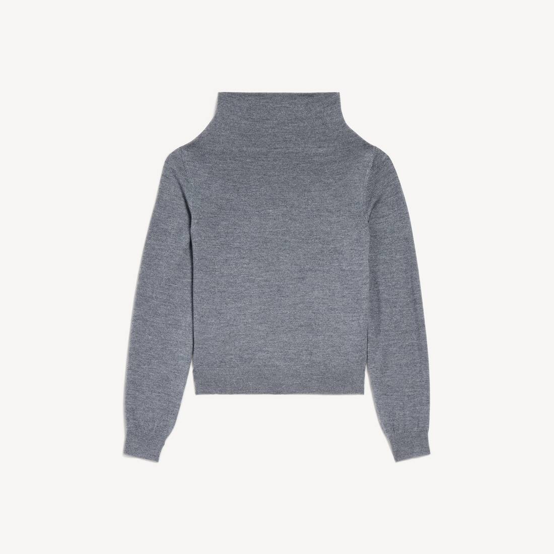 Sweater con caída para mujer en gris heather