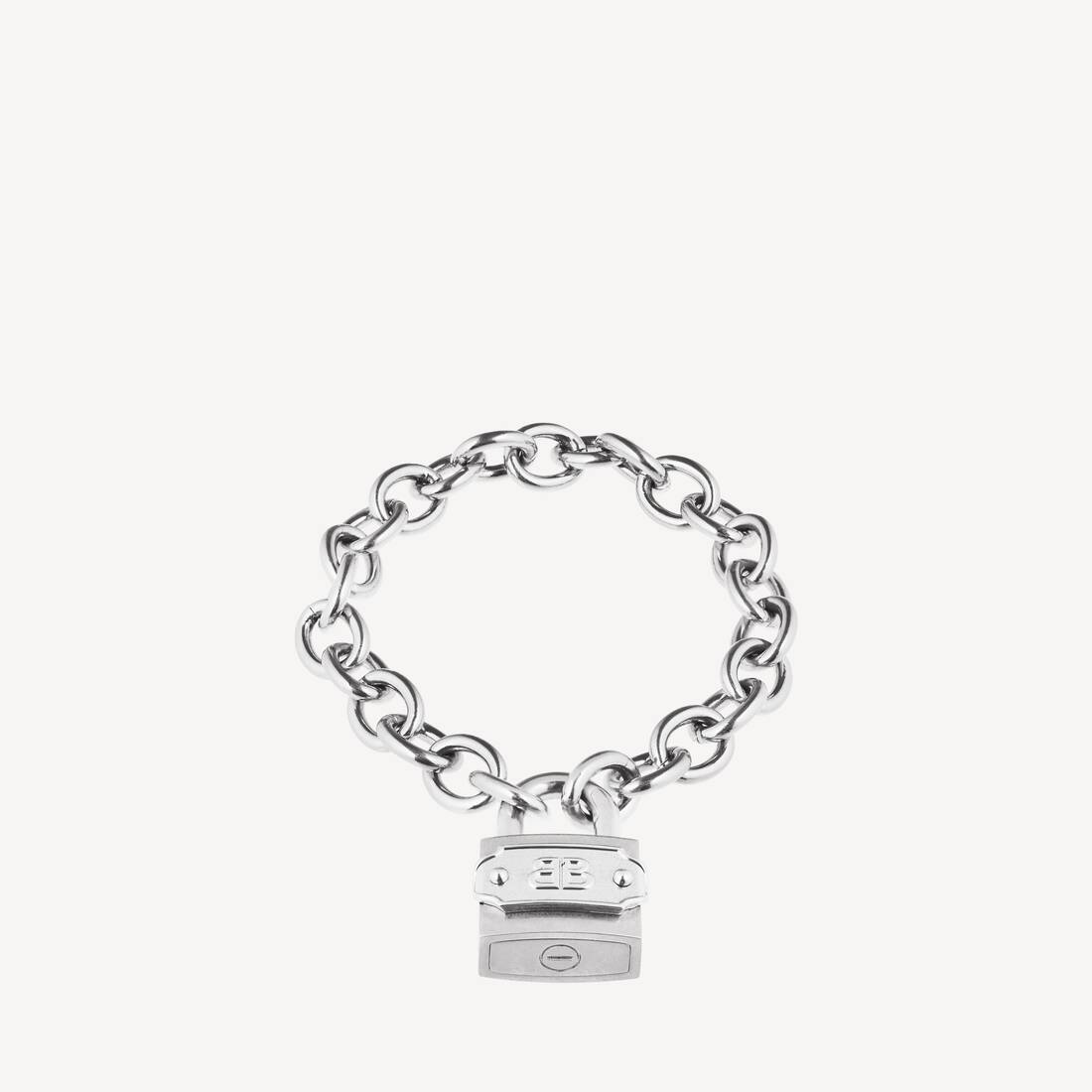 Pulsera con Cerradura BB en Plata/Plata Antigua