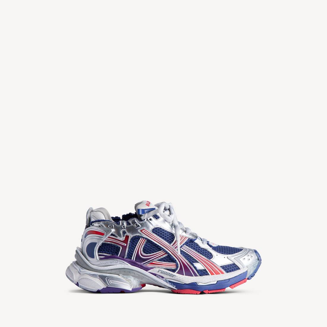 Zapatilla deportiva para hombre con gradiente azul marino/rojo/gris
