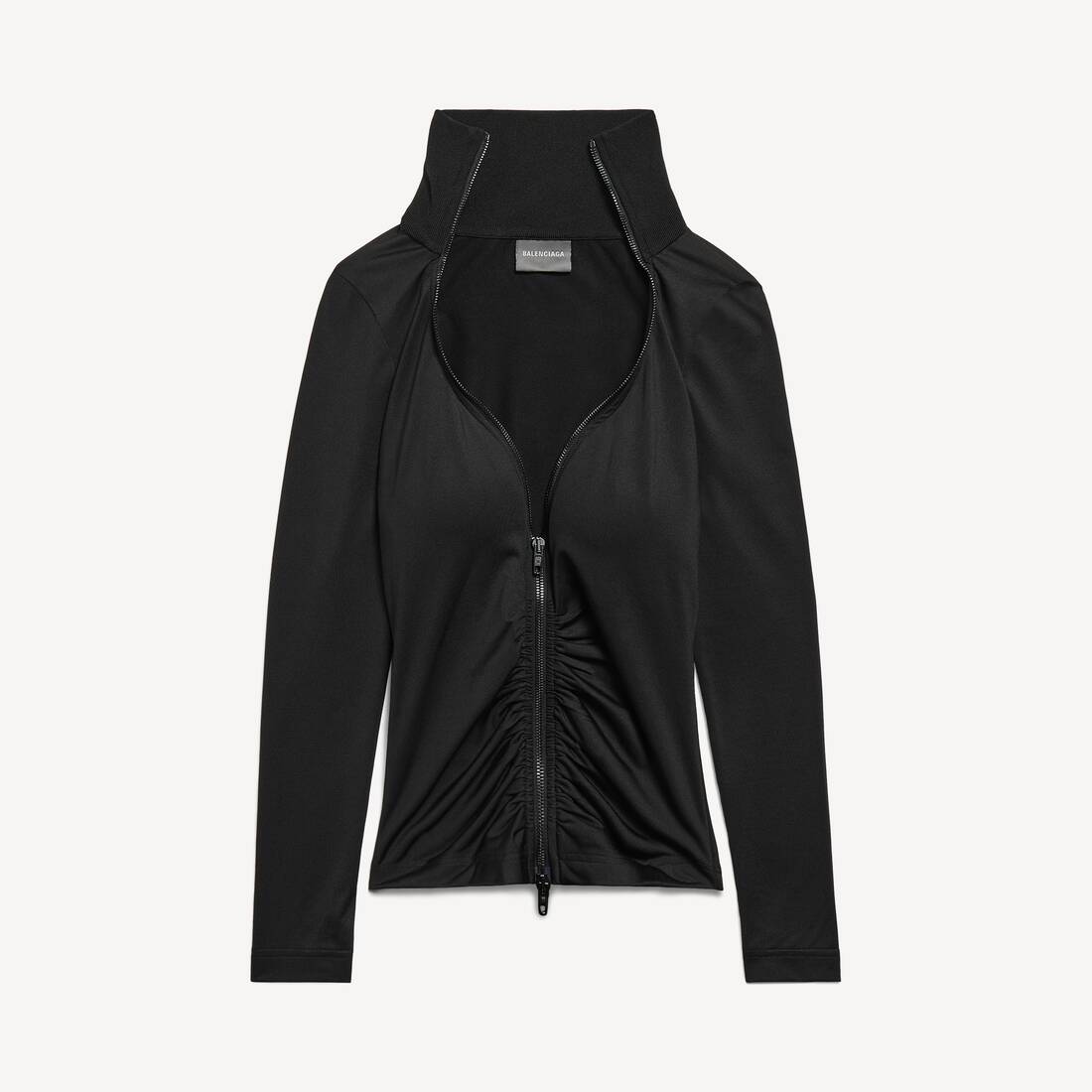 Chaqueta de cierre con cremallera tipo sostén para mujer en negro