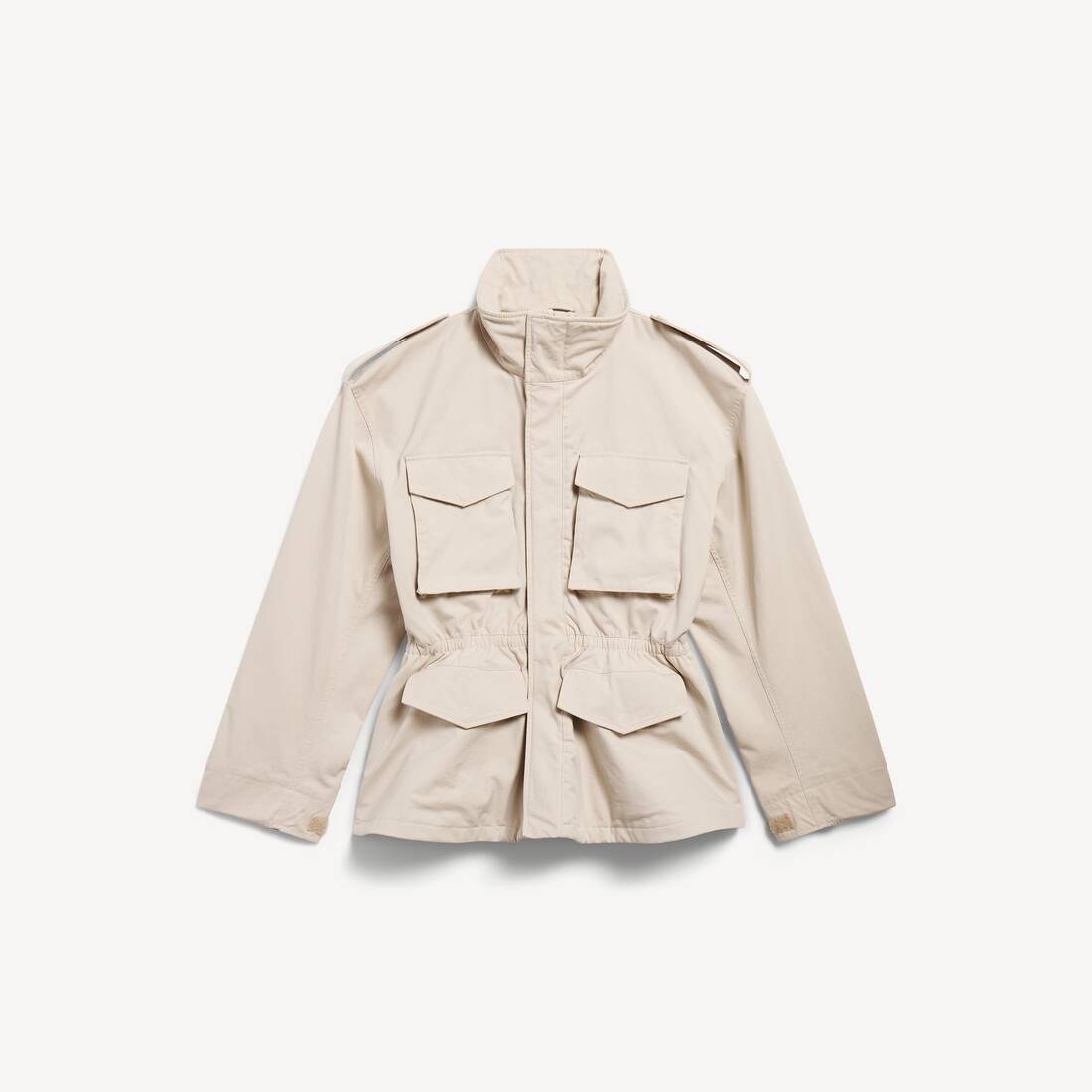 Parka de Silueta de Arena para Mujer en Beige Claro