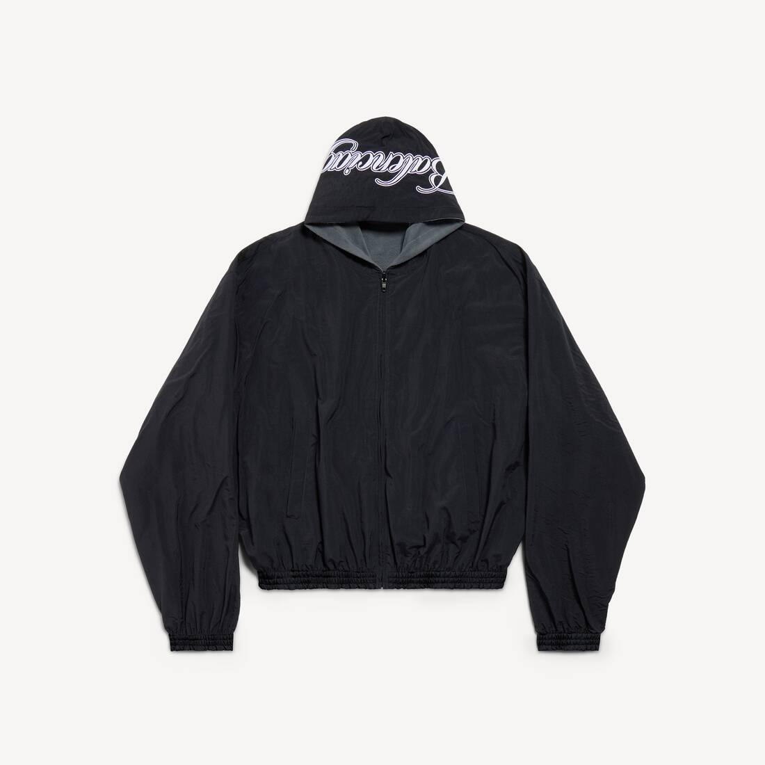 Chaqueta de chándal reversible con letras en negro/gris para hombre