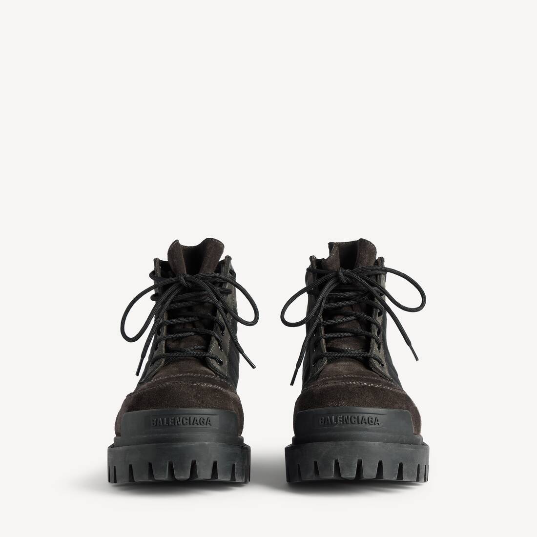 Bota baja de combate para mujer en marrón/negro
