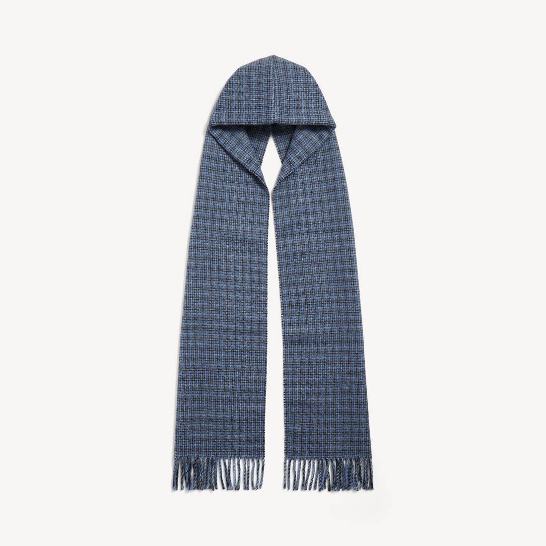 Bufanda con capucha para hombre en azul