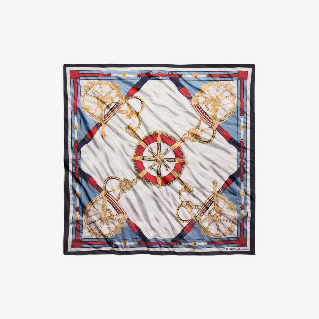 Pañuelo de mujer en beige/azul claro