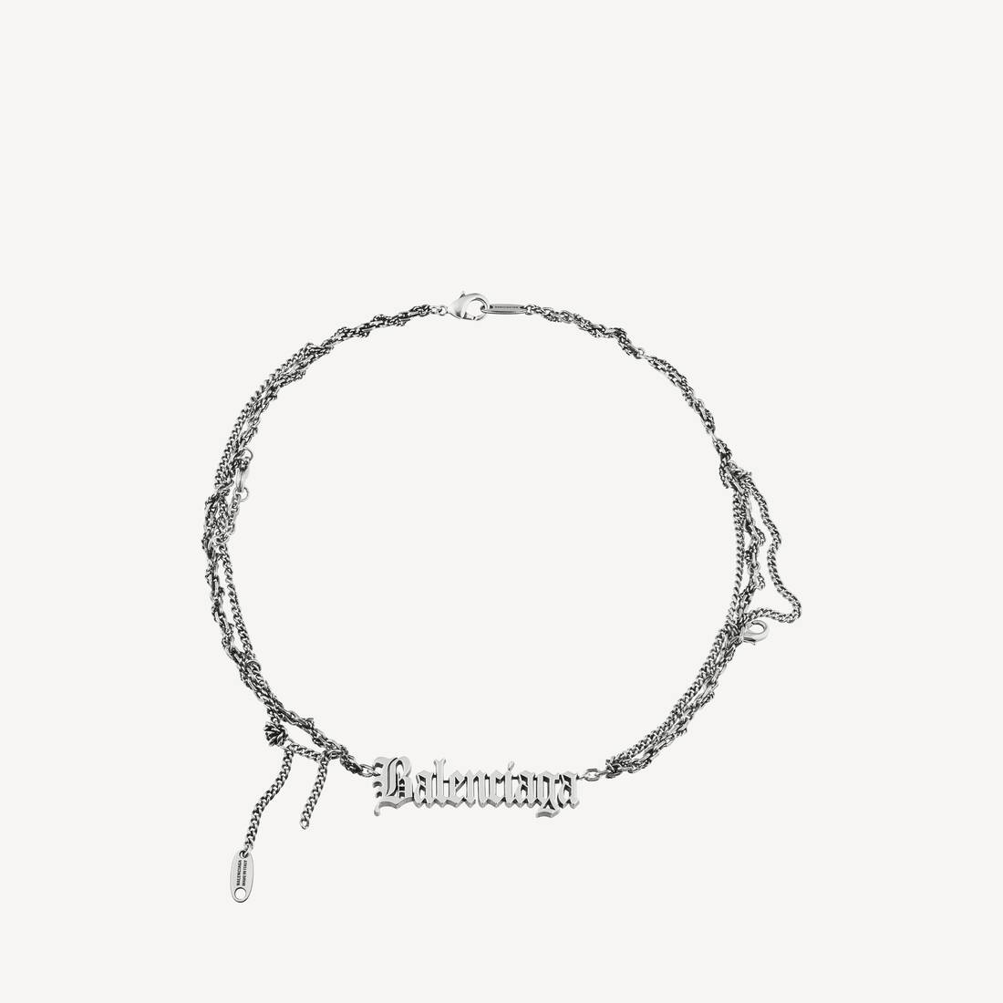 Collar Typo Destroyed en plata antigua