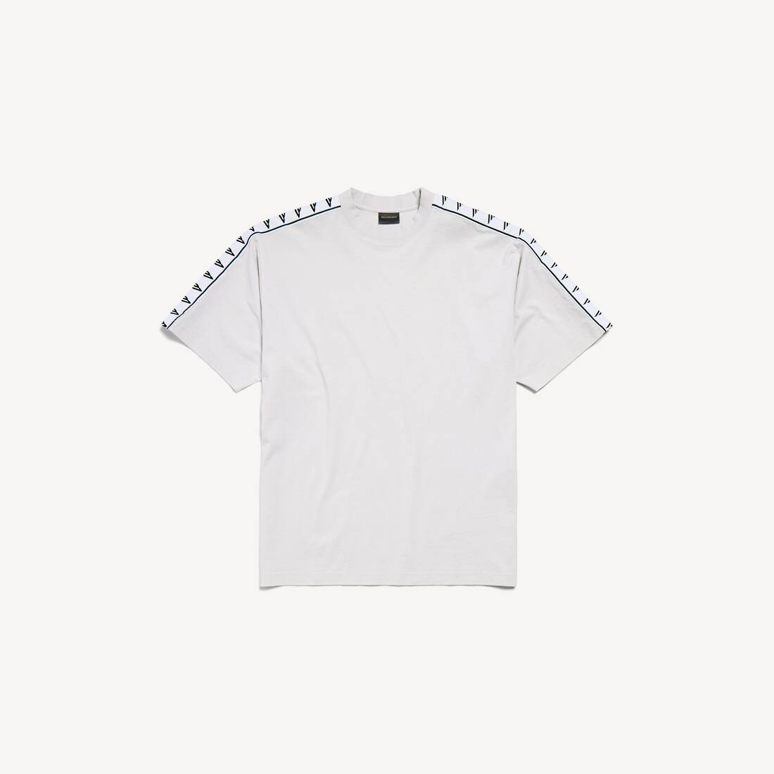 Camiseta de rayas para hombre, ajuste medio, color blanco sucio