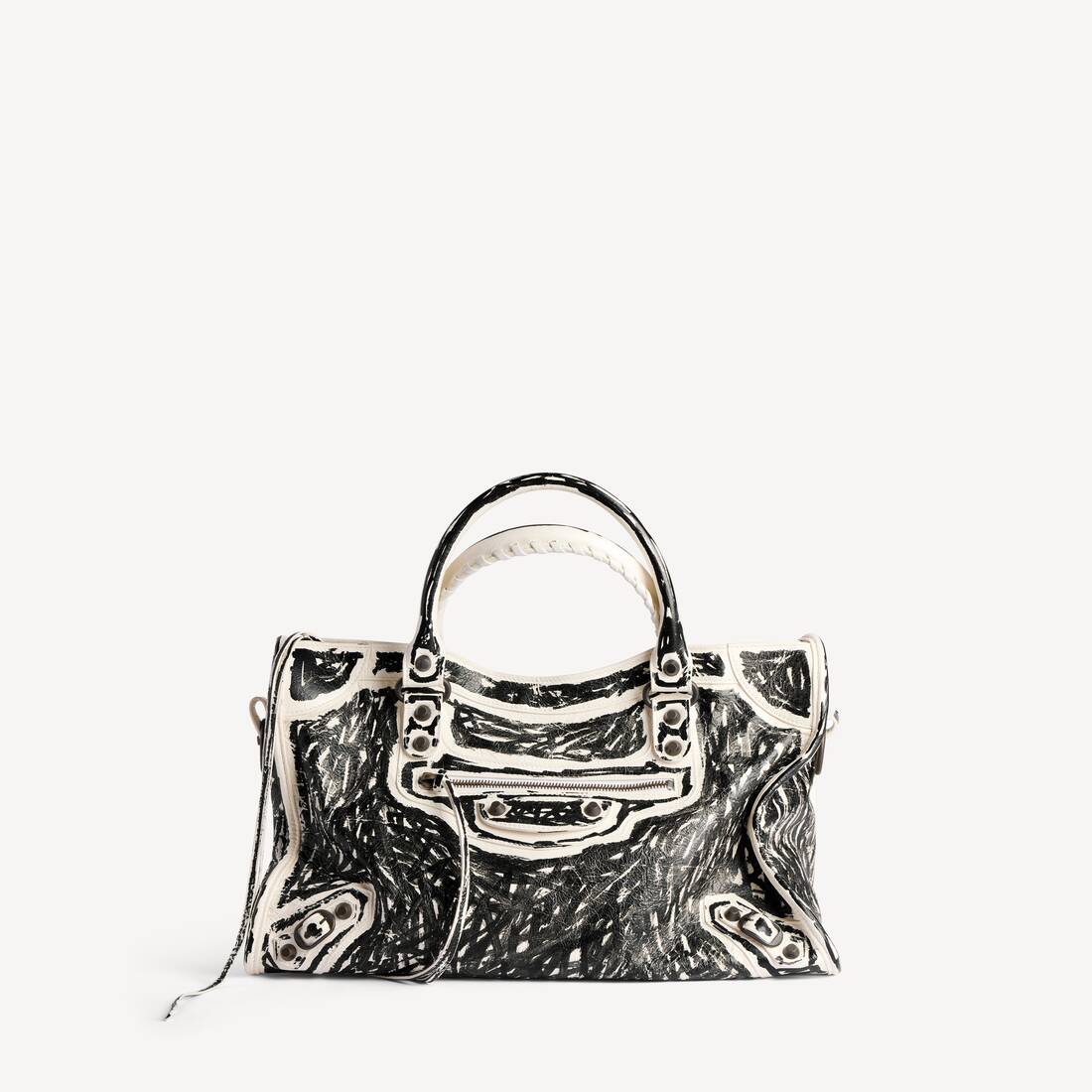 Bolso Le City Mediano para Mujer en Blanco Nieve/Negro