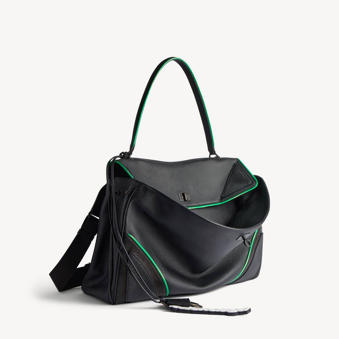 Bolso de mano para hombre Rodeo Biker grande en negro
