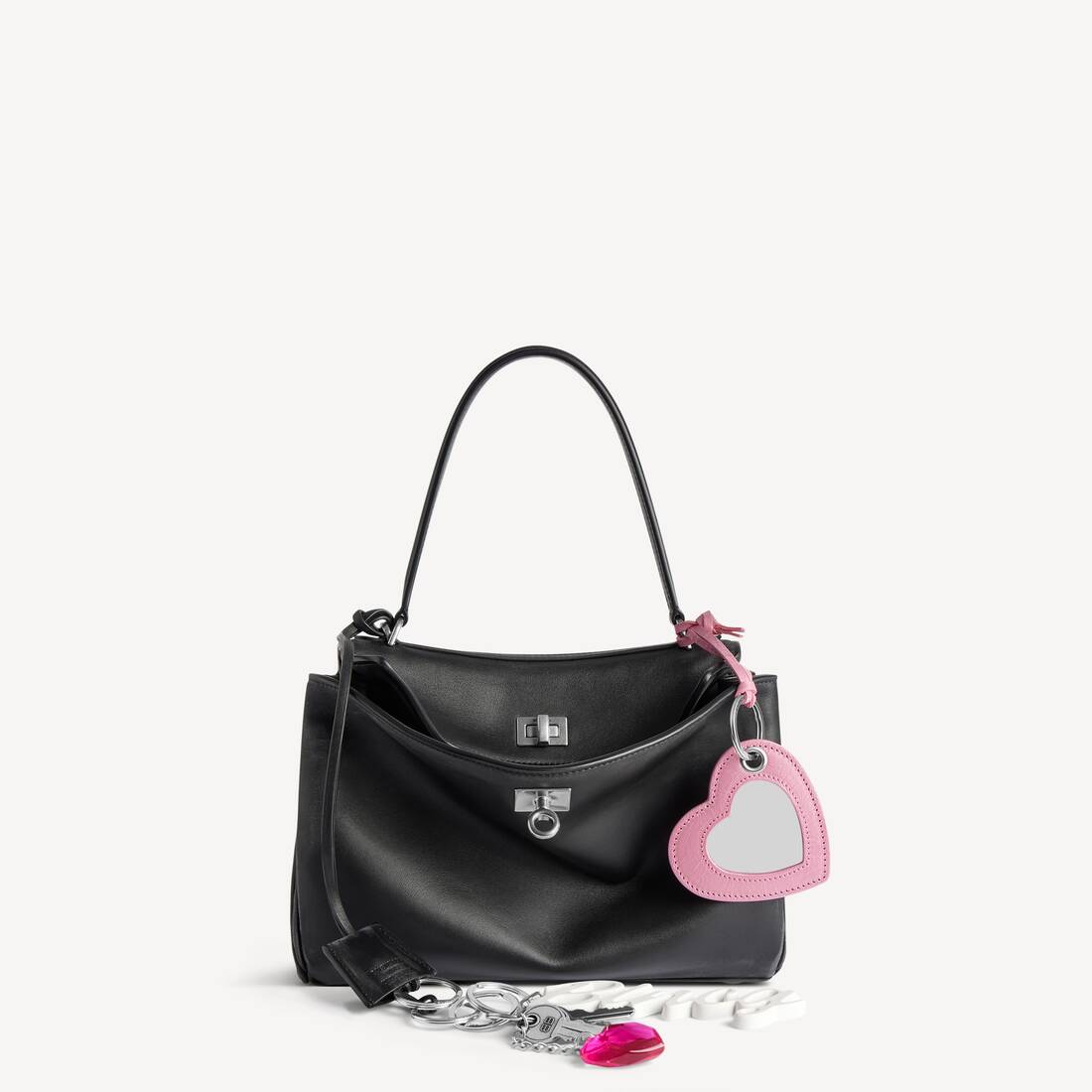 Bolso de Mujer Rodeo Pequeño con Adornos en Negro