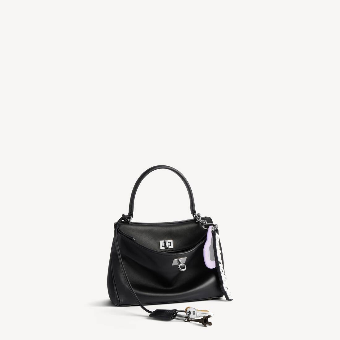 Bolso de Rodeo Mini para Mujer con Adornos en Negro