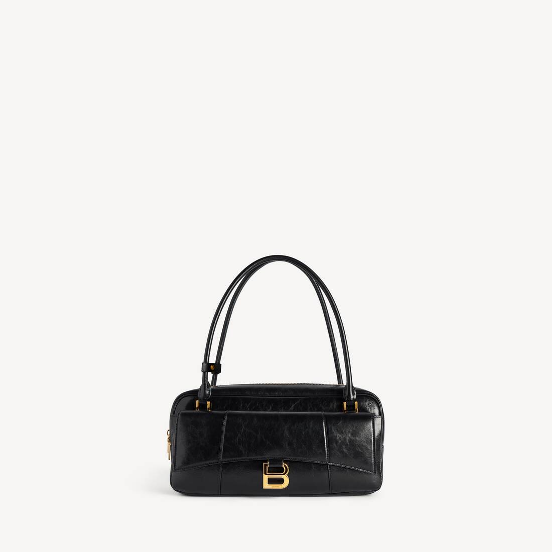 Bolsa de bolos plana tipo reloj de arena para mujer en negro