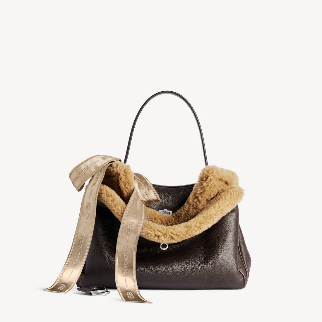 Bolso de Rodeo para Mujer Mediano en Marrón/Beige
