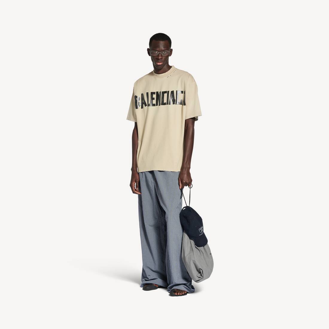 Camiseta de tipo cinta con ajuste medio en beige
