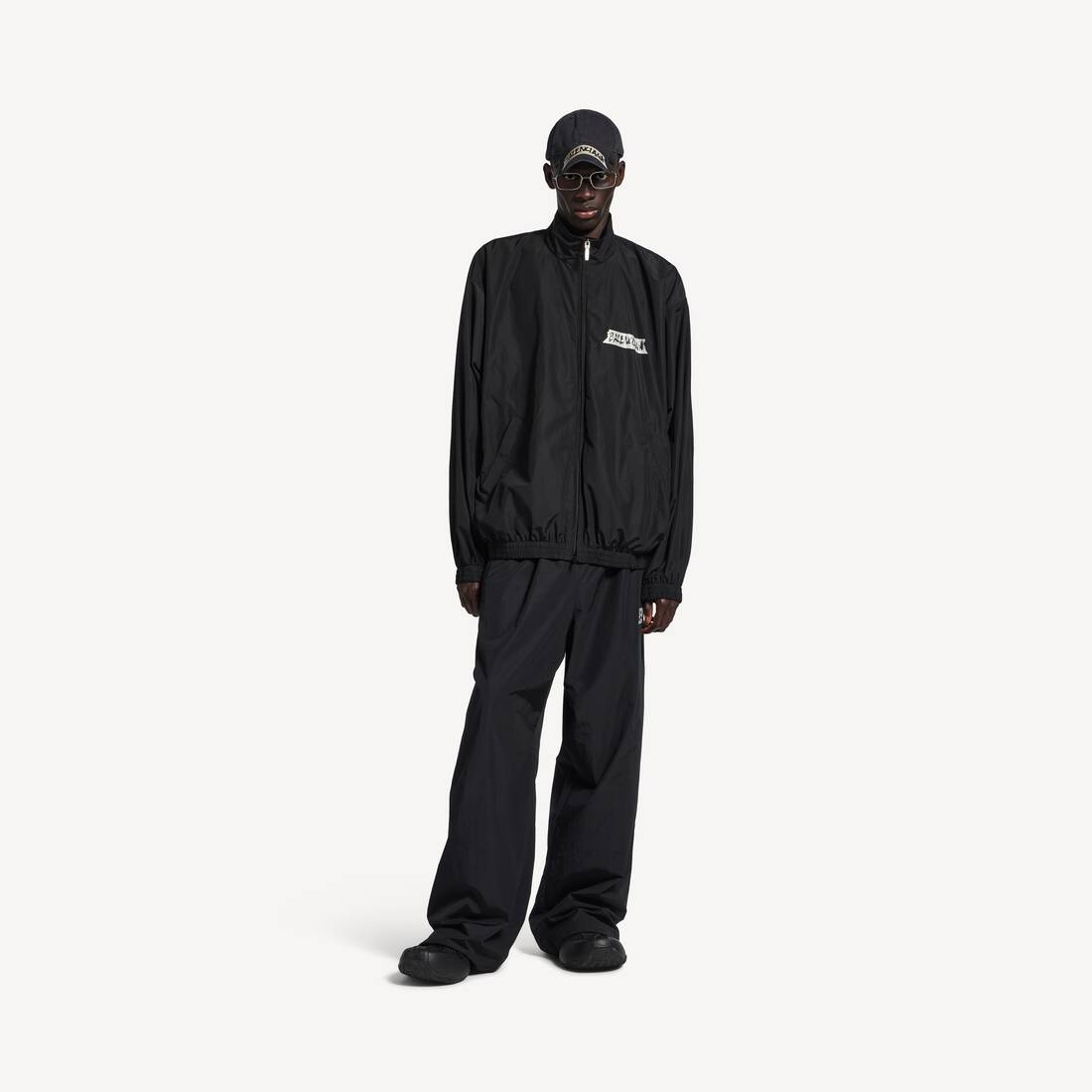 Chaqueta de chándal para hombre de talla media en negro