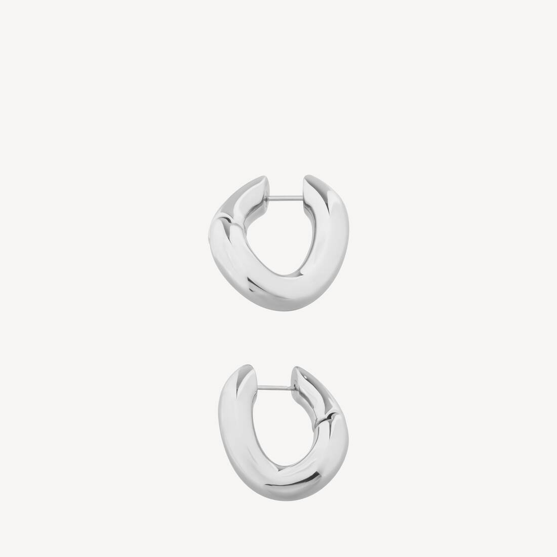 Aretes de Bucle para Mujer en Plata