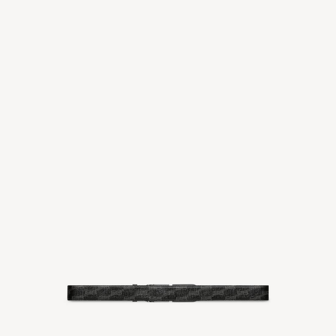 Cinturón masculino Bb Signature Bb Monogram tela barnizada en negro