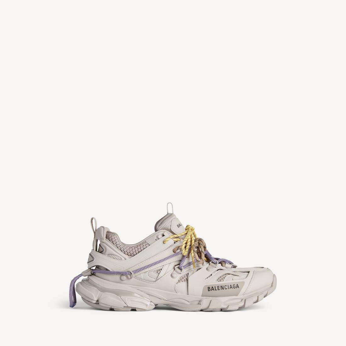 Zapatilla de lona para mujer con cordones de pista y sendero en beige/amarillo/morado/marrón/negro