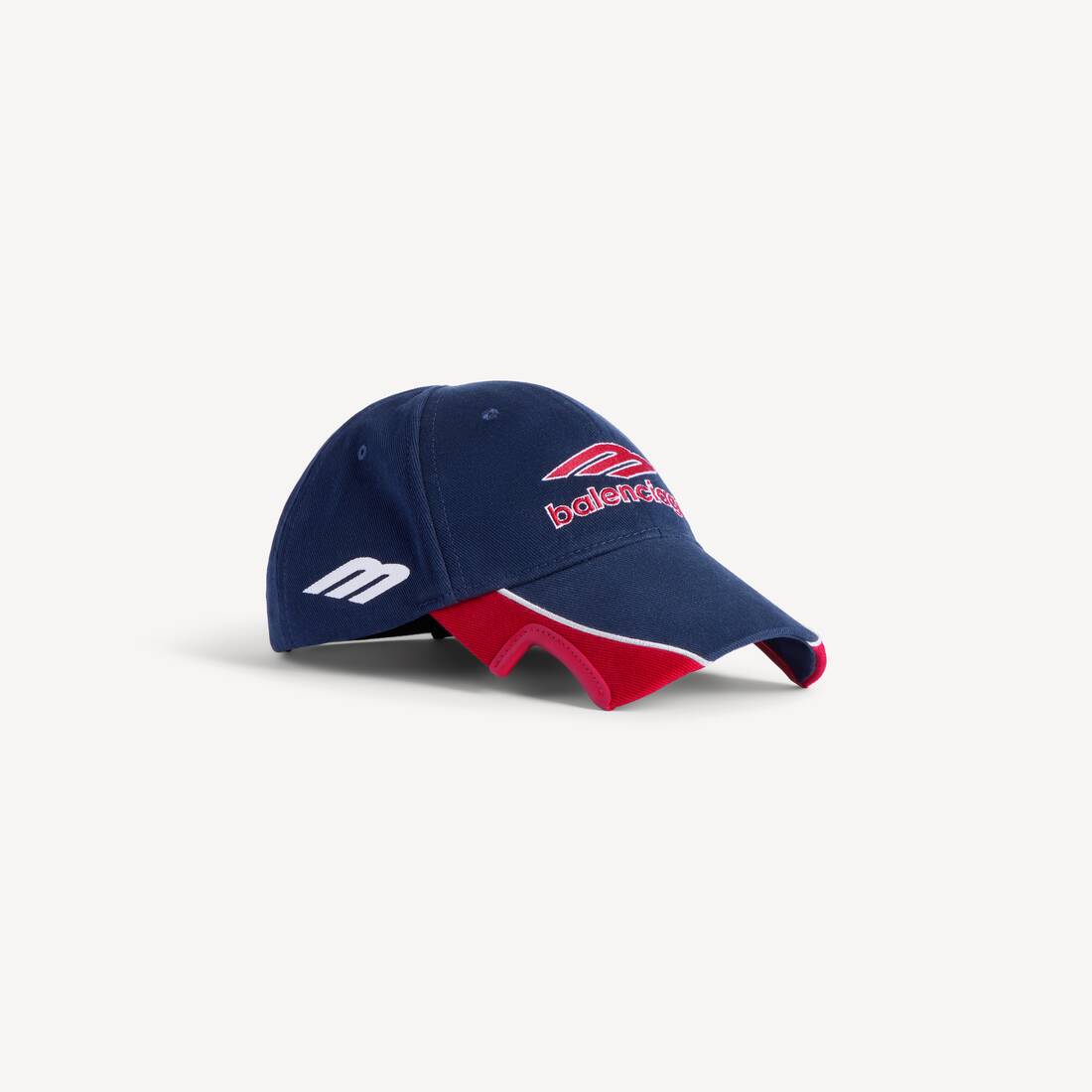 Gorra de fútbol para hombre 3b en azul marino oscuro/rojo