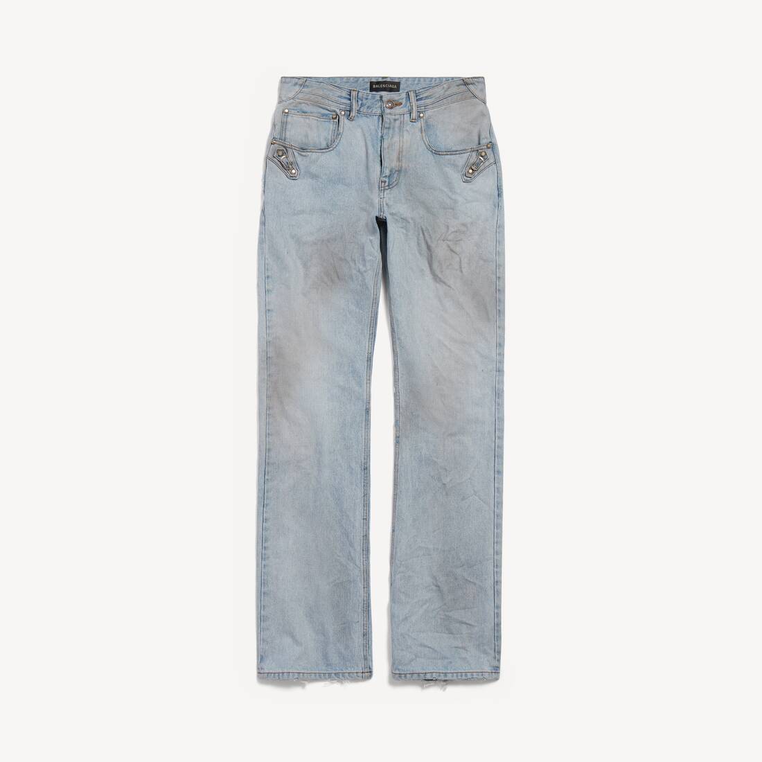 Pantalones Rectos de Ciudad para Mujer en Azul Claro