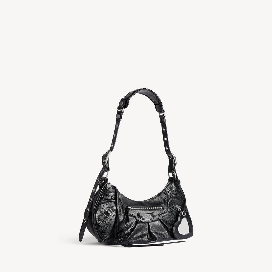 Bolso de hombro Le Cagole para mujer pequeño en negro