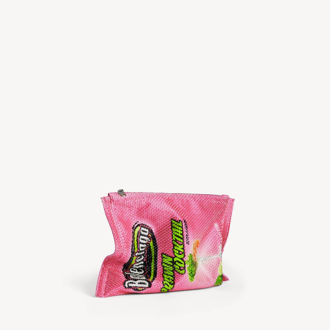 Bolsa de Papas Pequeña para Hombres con Cristales en Rosa