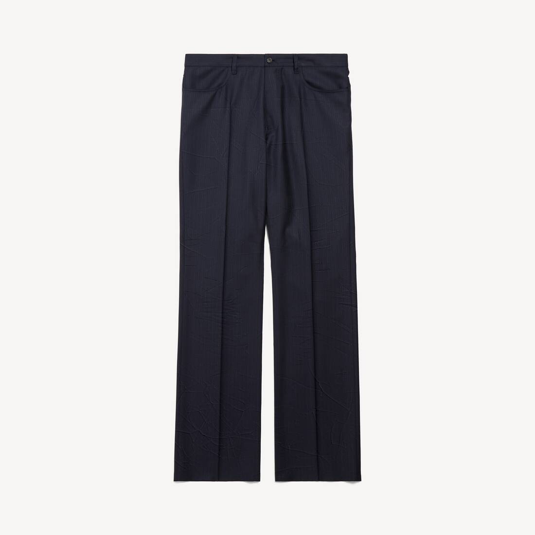 Pantalones rectos ajustados para hombre en azul marino oscuro