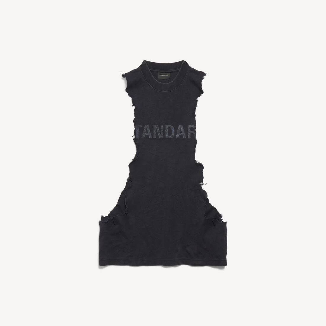 Camiseta tipo tank para hombre de corte estándar en negro desgastado