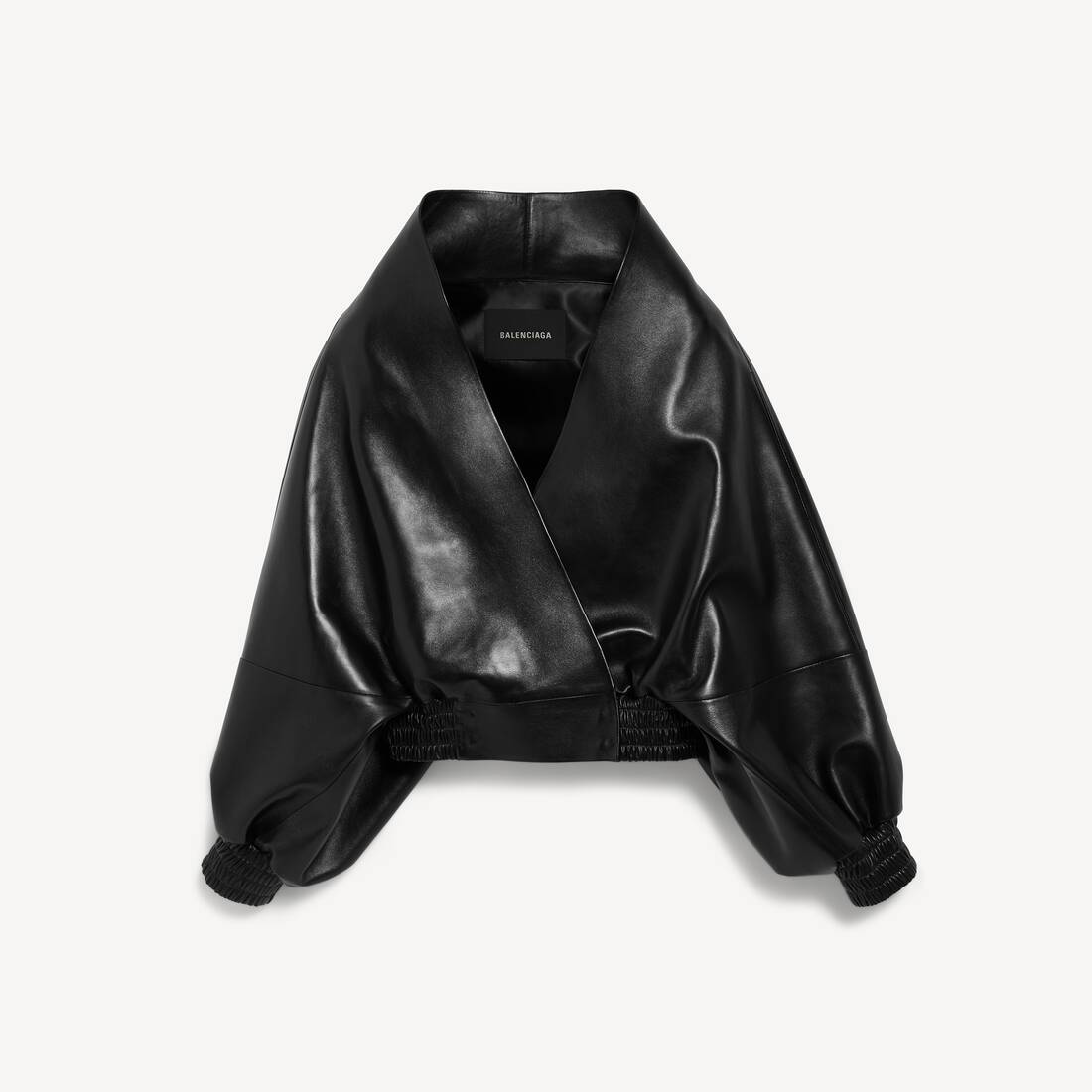 Chaqueta tipo envolvente para mujer en negro