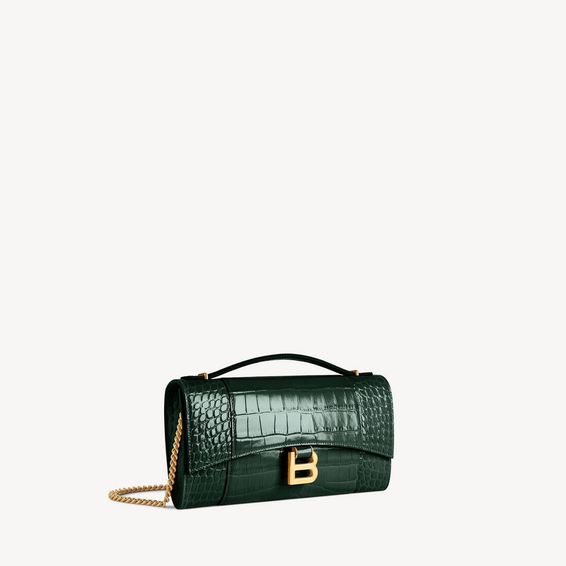 Pochette Mujer con Cadena en Verde Bosque