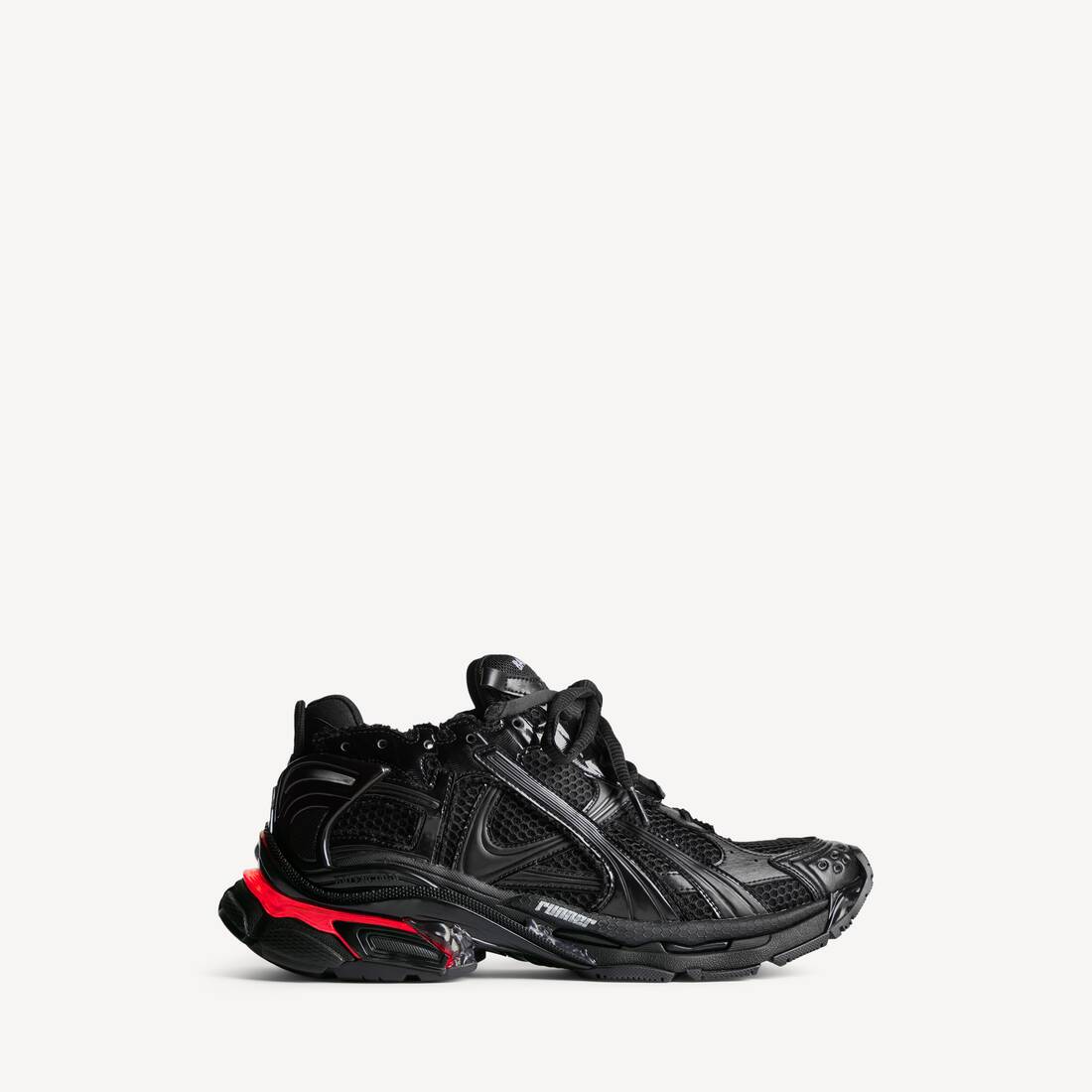 Zapatilla deportiva para hombre con led en negro