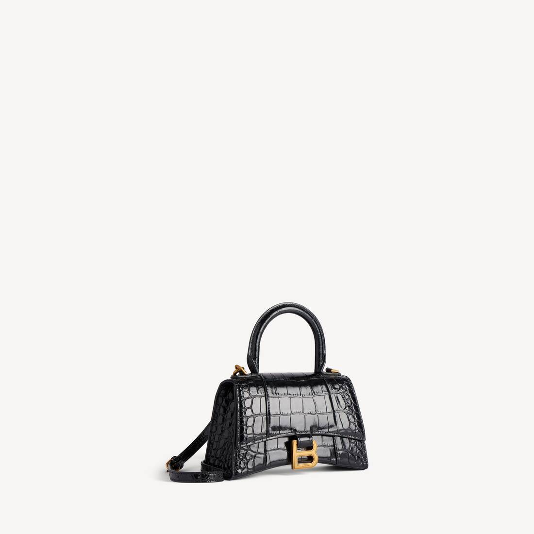 Bolso de mujer tipo reloj de arena Xs en negro
