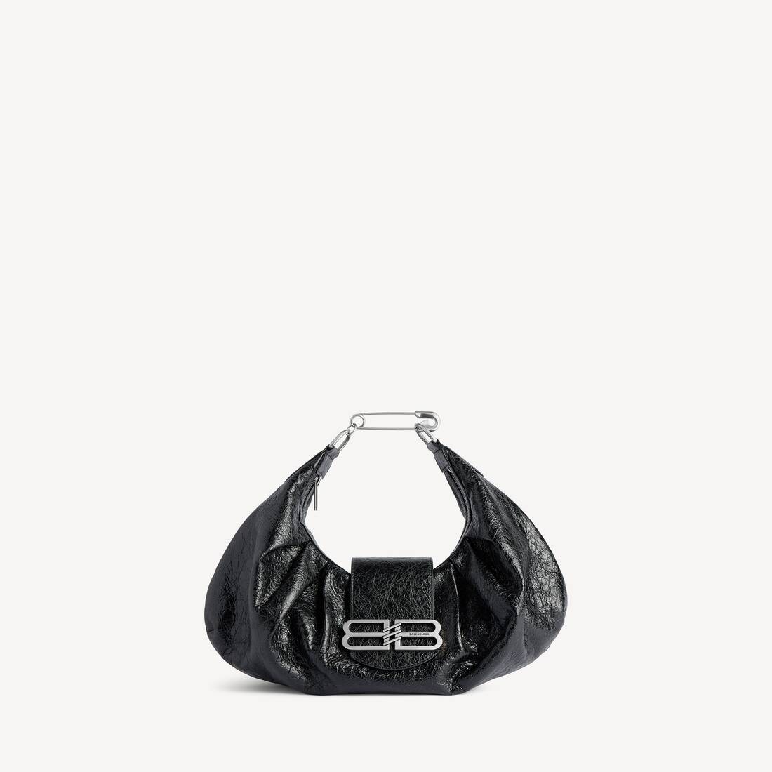 Bolso de hombro Pamela para mujer mediano en negro